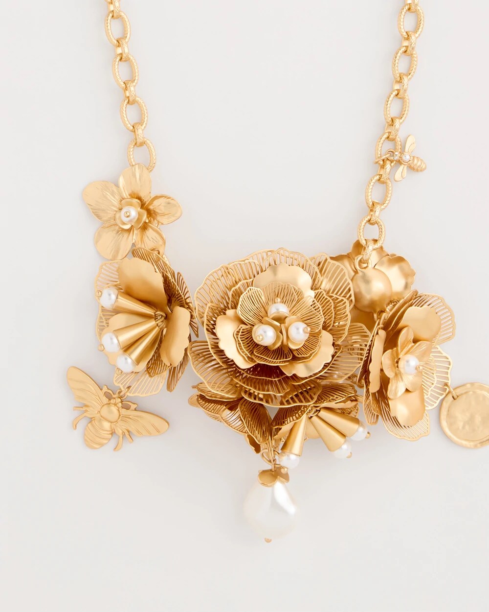 Chico¡¯s Originals Filigree Flower Bib Necklace