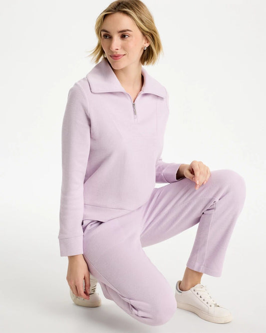 Zenergy Beach Slub Half-Zip Pullover Top