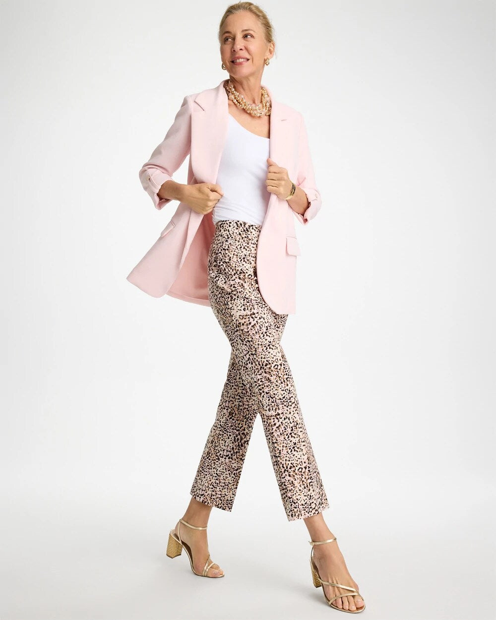 Brigitte Animal Print Crop Flare Pants