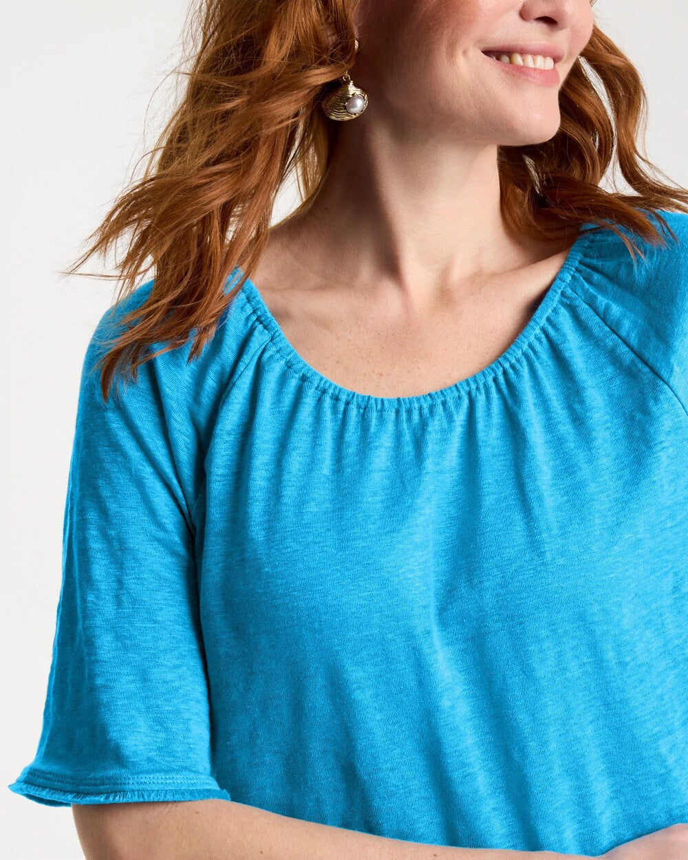 Linen Fringed Tee