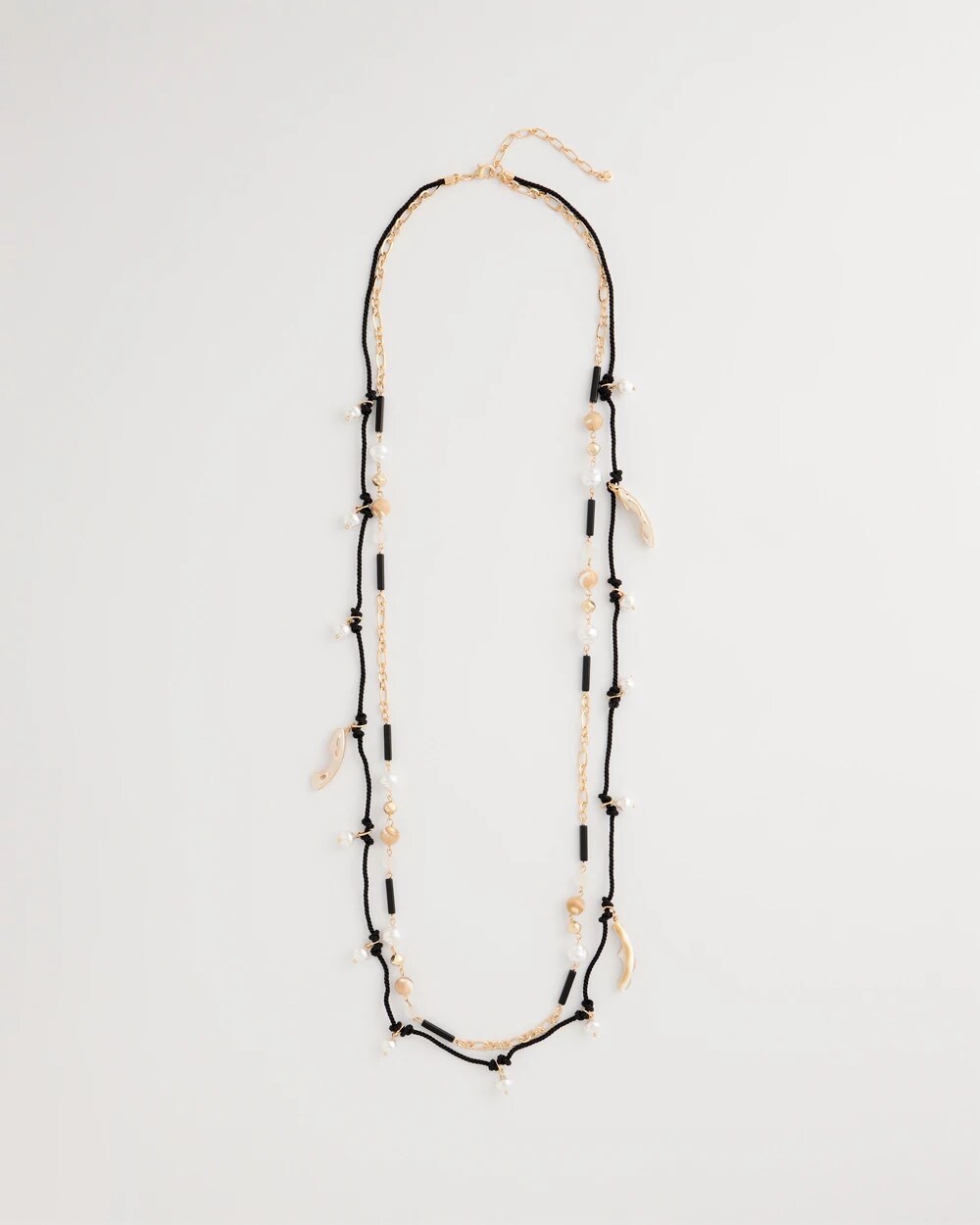Rope Beaded Multi-Strand Necklace