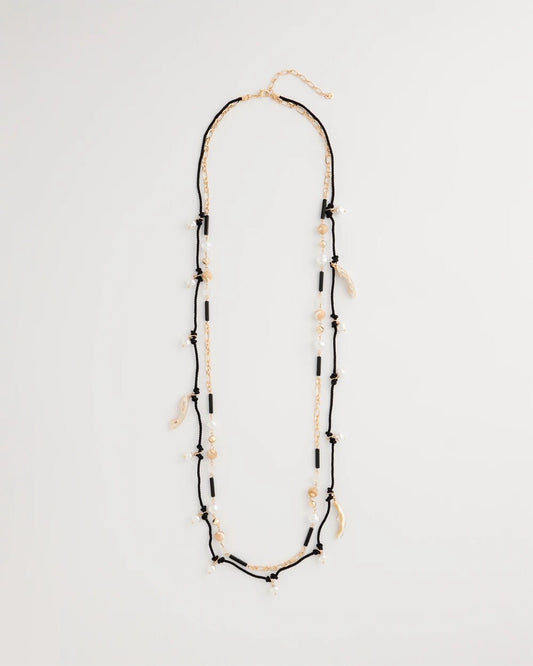 Rope Beaded Multi-Strand Necklace