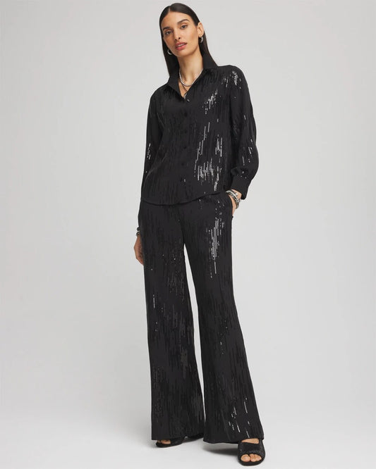 Sequin Wide Leg Pants