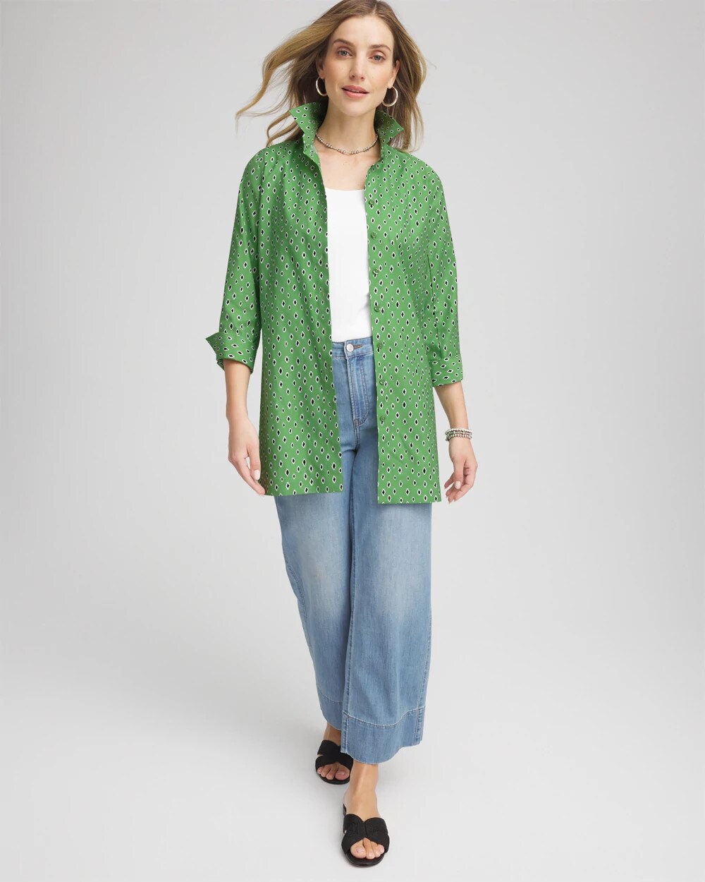 No Iron Geo-Print Tunic