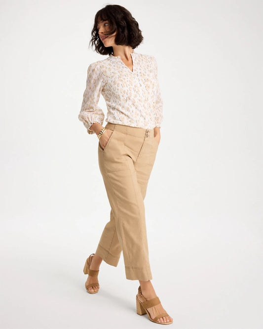 Relaxed Linen Crop Pant