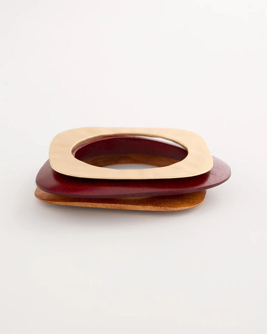 Asymmetrical Bangle Set of Three