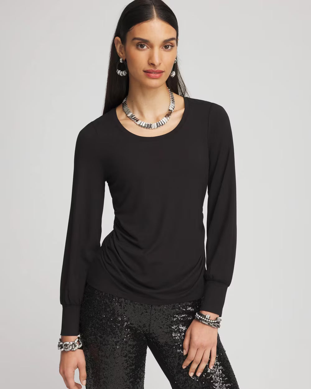 Touch of Cool Shirred Layering Tee
