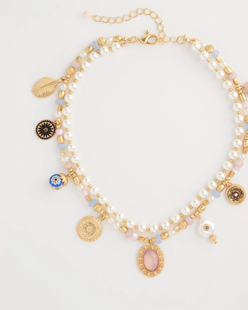 Genuine Jade Stone Charm Short Necklace