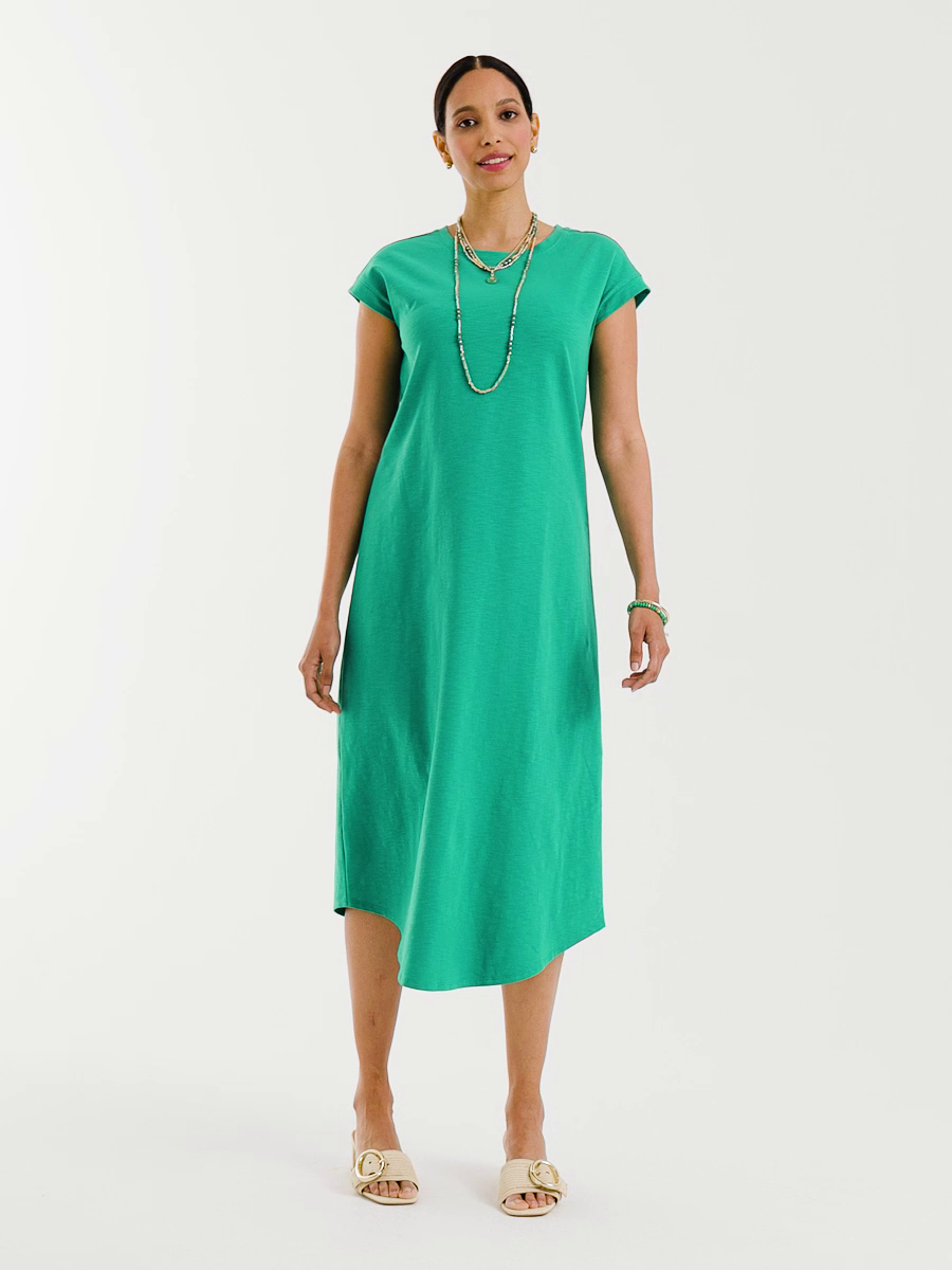 Soft-Stretch Cotton Slub Dress