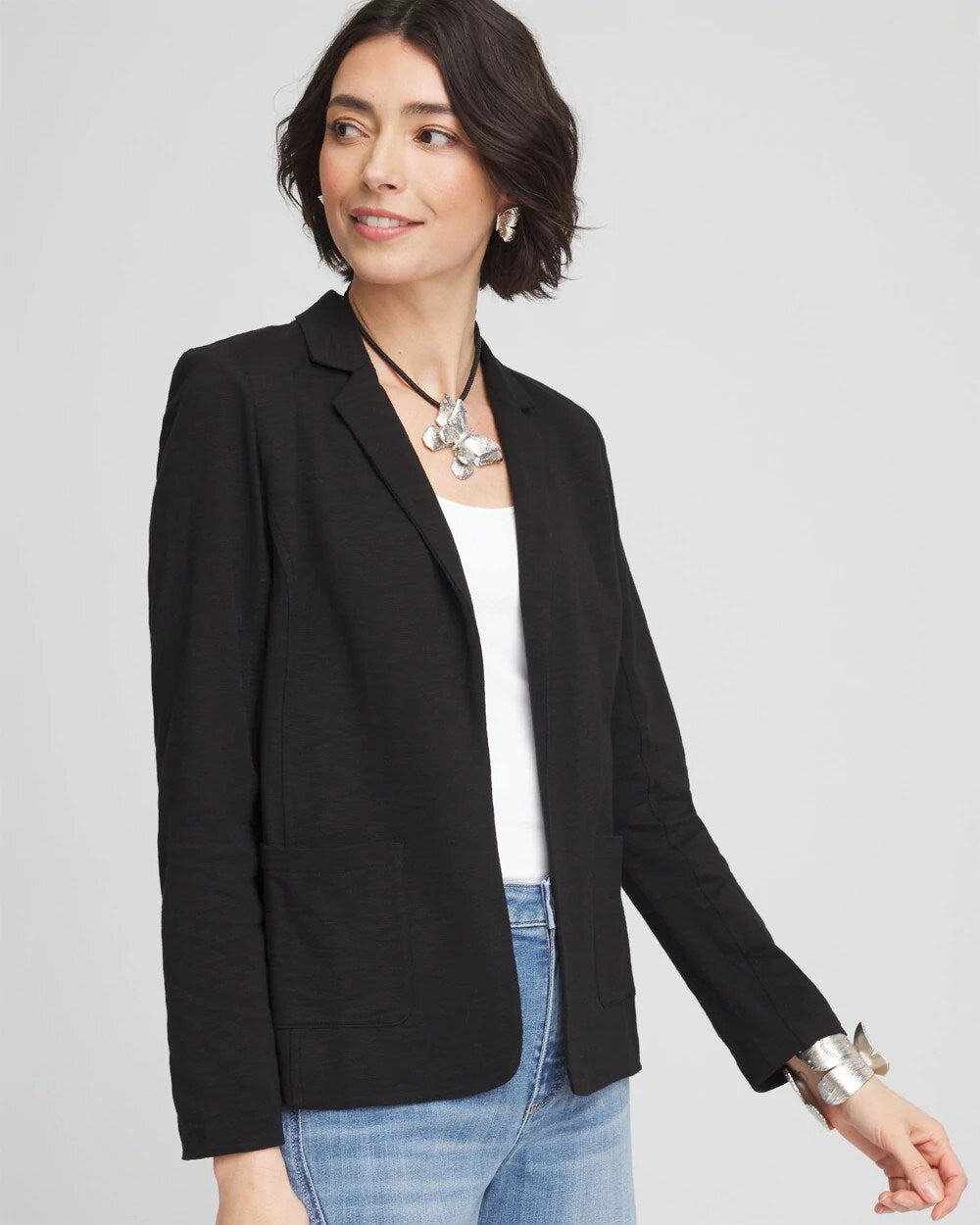 Slub Knit Blazer
