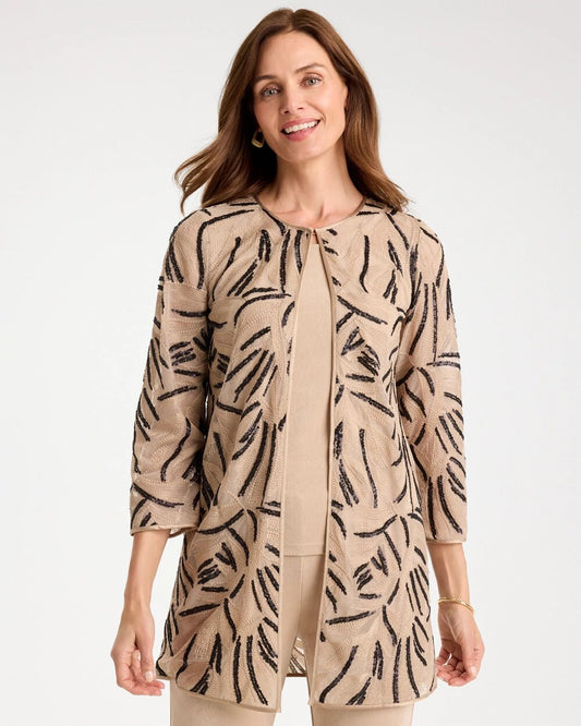 Travelers Collection Embroidered Sequins Jacket