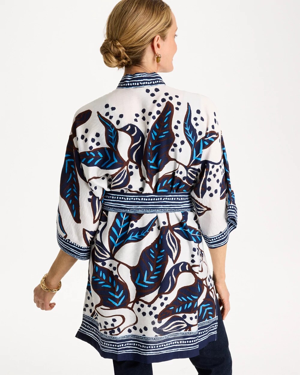 Forest Fusion Long Kimono