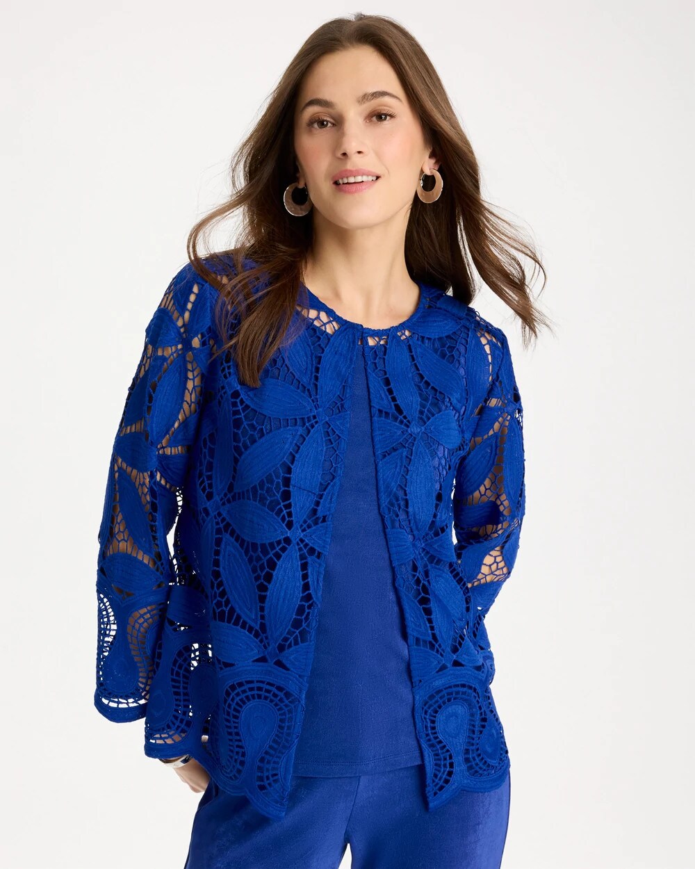 Travelers Collection Macram¨¦ Lace Jacket