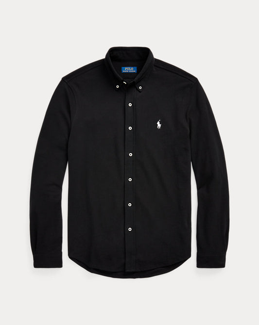 Featherweight Mesh Shirt Polo Black