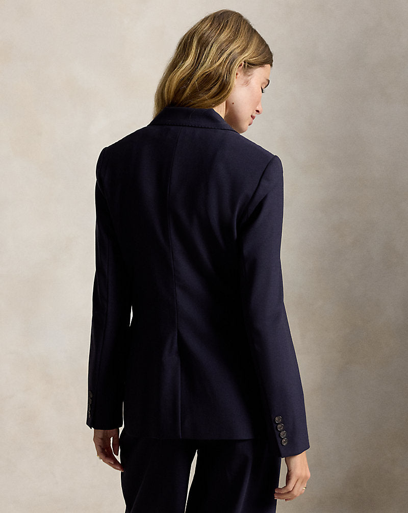 Stretch Wool Blazer Navy