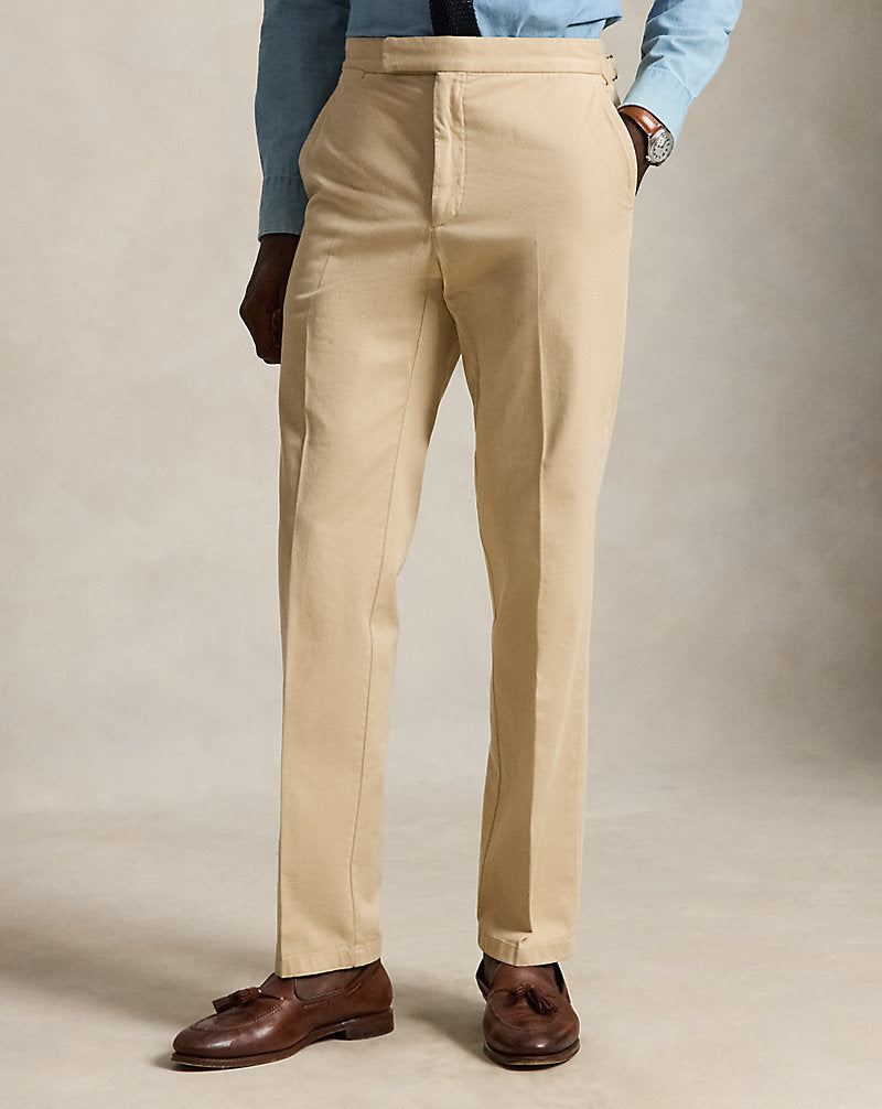 Garment-Dyed Stretch Chino Suit Trouser Tan