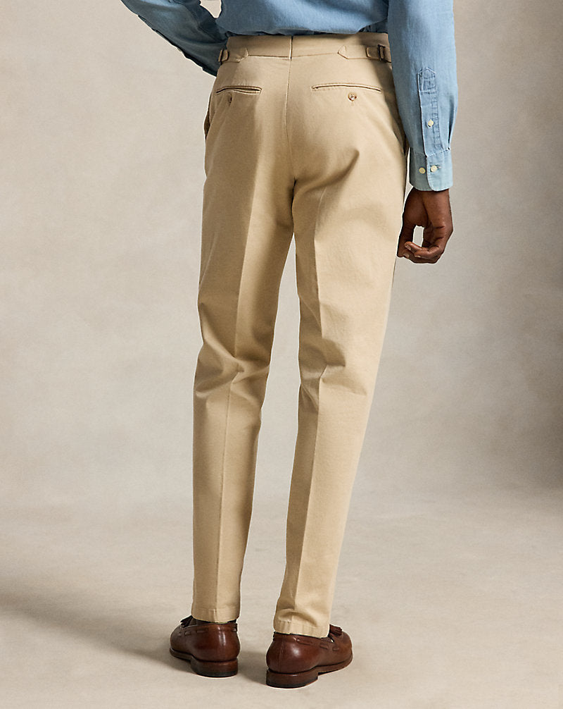 Garment-Dyed Stretch Chino Suit Trouser Tan